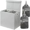 imageSimple Houseware Double Laundry Hamper with Lid and Removable Bags BlackGrey