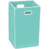 imageSimple Houseware Foldable Closet Laundry Hamper Basket BlackTurquoise