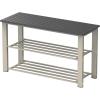 imageSimple Houseware Wood Top Shoe Storage Bench for Entryway Rustic BrownGrey