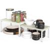 imageSimple Houseware Wooden Top Expandable Stackable Kitchen Cabinet and Counter Shelf Organizer Rustic BrownMaple