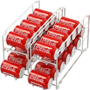 imageSimple Houseware 2PK Front Loading Tall skinny Can Dispenser ChromeSilver