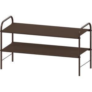 imageSimple Houseware 2Tier Shoe Rack Storage Organizer GreyBronze