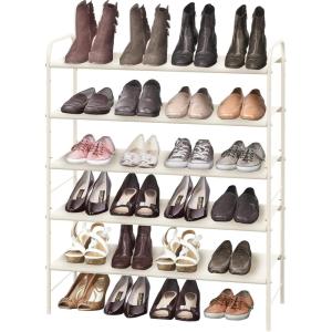 imageSimple Houseware 2Tier Shoe Rack Storage Organizer GreyWhite