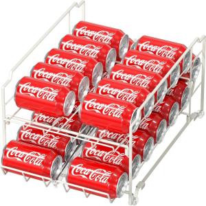imageSimple Houseware Dual Row Front Loading Can Dispenser ChromeWhite