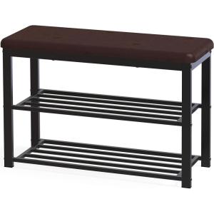 imageSimple Houseware Entryway Shoe Rack Bench Storage Organizer