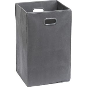 imageSimple Houseware Foldable Closet Laundry Hamper Basket BlackDark Grey