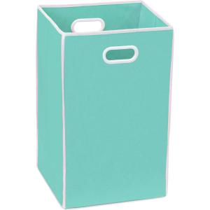 imageSimple Houseware Foldable Closet Laundry Hamper Basket BlackTurquoise