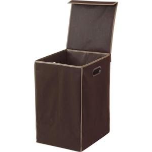imageSimple Houseware Foldable Laundry Hamper Basket with Lid BlackBronze