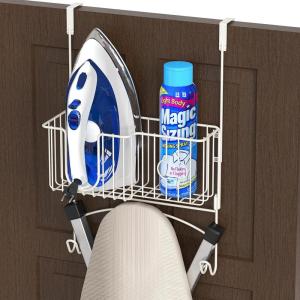 imageSimple Houseware OverTheDoorWallMount Ironing Board Holder ChromeWhite
