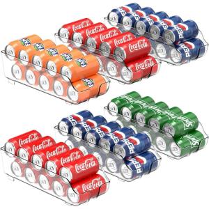 imageSimple Houseware Soda Can Organizer and Dispenser for Refrigerator  Pantry Clear Set of 26 Pack