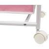 imageSimple Houseware 2Bag Heavy Duty Rolling Laundry Sorter Cart Chrome  2 Section Removable Bags and Lockable Wheels for Laundry Room OrganizationPink