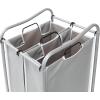 imageSimple Houseware 2Bag Heavy Duty Rolling Laundry Sorter Cart Chrome  2 Section Removable Bags and Lockable Wheels for Laundry Room OrganizationSilver