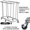 imageSimple Houseware Extra Large Rolling Laundry Cart  Heavy Duty Hamper with 2 Removable Bags ampamp 6 Smooth Wheels  Commercial Laundry Organizer for Home Hotel Dorm Gym Gray