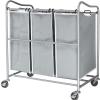 imageSimple Houseware HeavyDuty 3Bag Laundry Sorter Cart  Foldable Closet Laundry Hamper Basket
