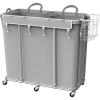 imageSimple Houseware Extra Large Rolling Laundry Cart  Heavy Duty Hamper with 2 Removable Bags ampamp 6 Smooth Wheels  Commercial Laundry Organizer for Home Hotel Dorm Gym Gray
