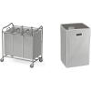 imageSimple Houseware HeavyDuty 3Bag Laundry Sorter Cart  Foldable Closet Laundry Hamper Basket