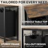 imageSimple Houseware 3Section Laundry Sorter with Tabletop Shelf 3 PullOut 10Gallon Hampers Metal Frame Laundry Organizer for Bedroom Bathroom Rustic Brown