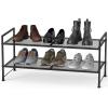 imageSimple Houseware 2Tier Stackable Mesh Shoe Rack BlackMesh Panel