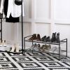 imageSimple Houseware 2Tier Stackable Mesh Shoe Rack BlackWired Grid Panel