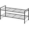 imageSimple Houseware 2Tier Stackable Mesh Shoe Rack BlackWired Grid Panel